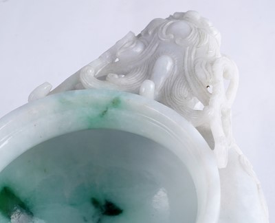 Lot 346 - A jade koro and cover