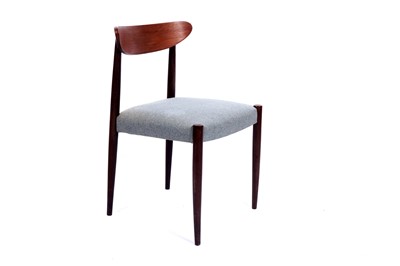 Lot 3 - Greaves and Thomas: an oblong teak extending dining table and eight chairs