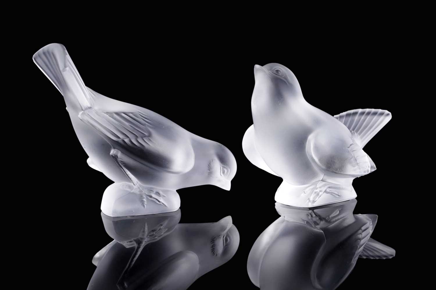 Lot 60 - Two Lalique glass birds