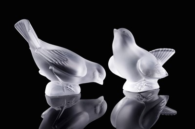 Lot 60 - Two Lalique glass birds