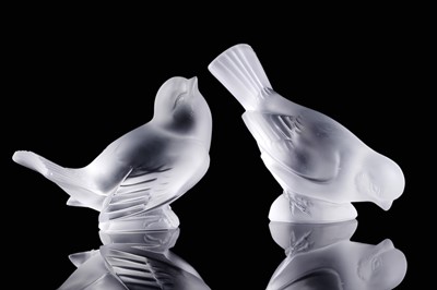 Lot 60 - Two Lalique glass birds