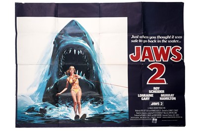 Lot 436 - Three 1980's quad film posters; and an original Jaws 2 quad film poster