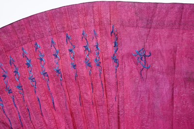 Lot 361 - A Chinese embroidered silk skirt