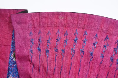 Lot 361 - A Chinese embroidered silk skirt