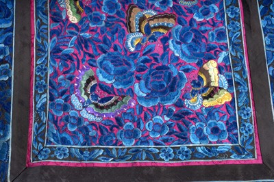 Lot 361 - A Chinese embroidered silk skirt