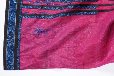 Lot 361 - A Chinese embroidered silk skirt
