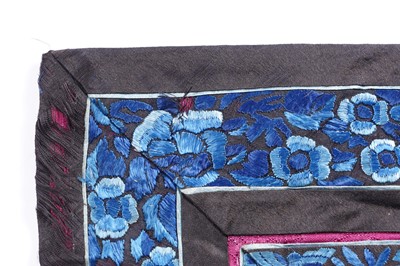 Lot 361 - A Chinese embroidered silk skirt