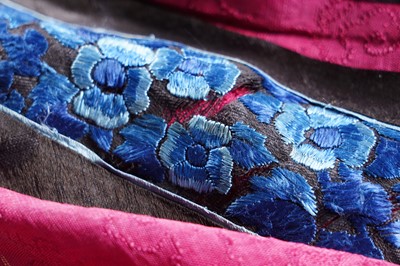 Lot 361 - A Chinese embroidered silk skirt