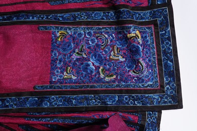 Lot 361 - A Chinese embroidered silk skirt