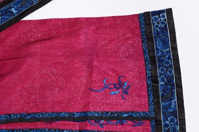 Lot 361 - A Chinese embroidered silk skirt