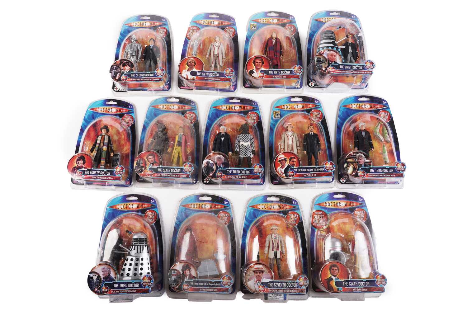 Lot 242 - A collection of Character Options and Underground Toys Doctor Who action figures of the Doctors