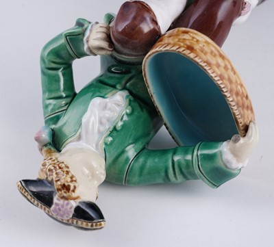 Lot 413 - Two pairs of Minton majolica sweetmeat figures