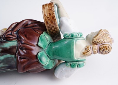 Lot 413 - Two pairs of Minton majolica sweetmeat figures