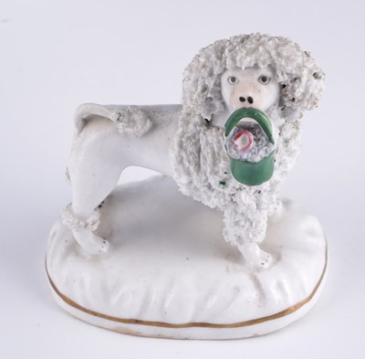 Lot 414 - Five Staffordshire poodles