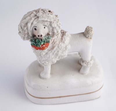 Lot 414 - Five Staffordshire poodles