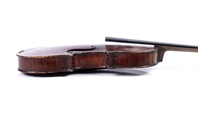 Lot 47 - A German violin with lion head