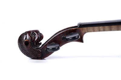 Lot 47 - A German violin with lion head