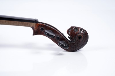 Lot 47 - A German violin with lion head