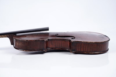 Lot 47 - A German violin with lion head