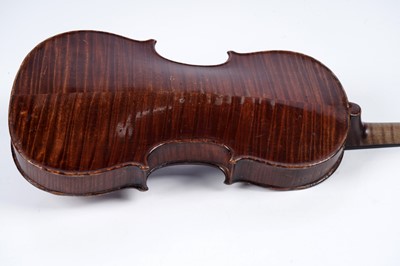 Lot 47 - A German violin with lion head
