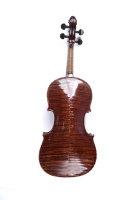 Lot 47 - A German violin with lion head