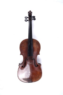 Lot 47 - A German violin with lion head