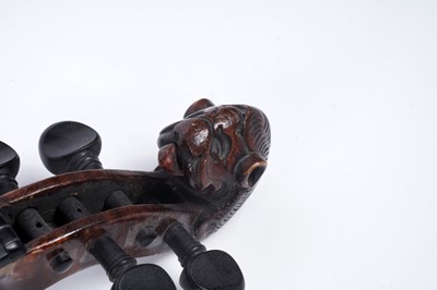 Lot 47 - A German violin with lion head