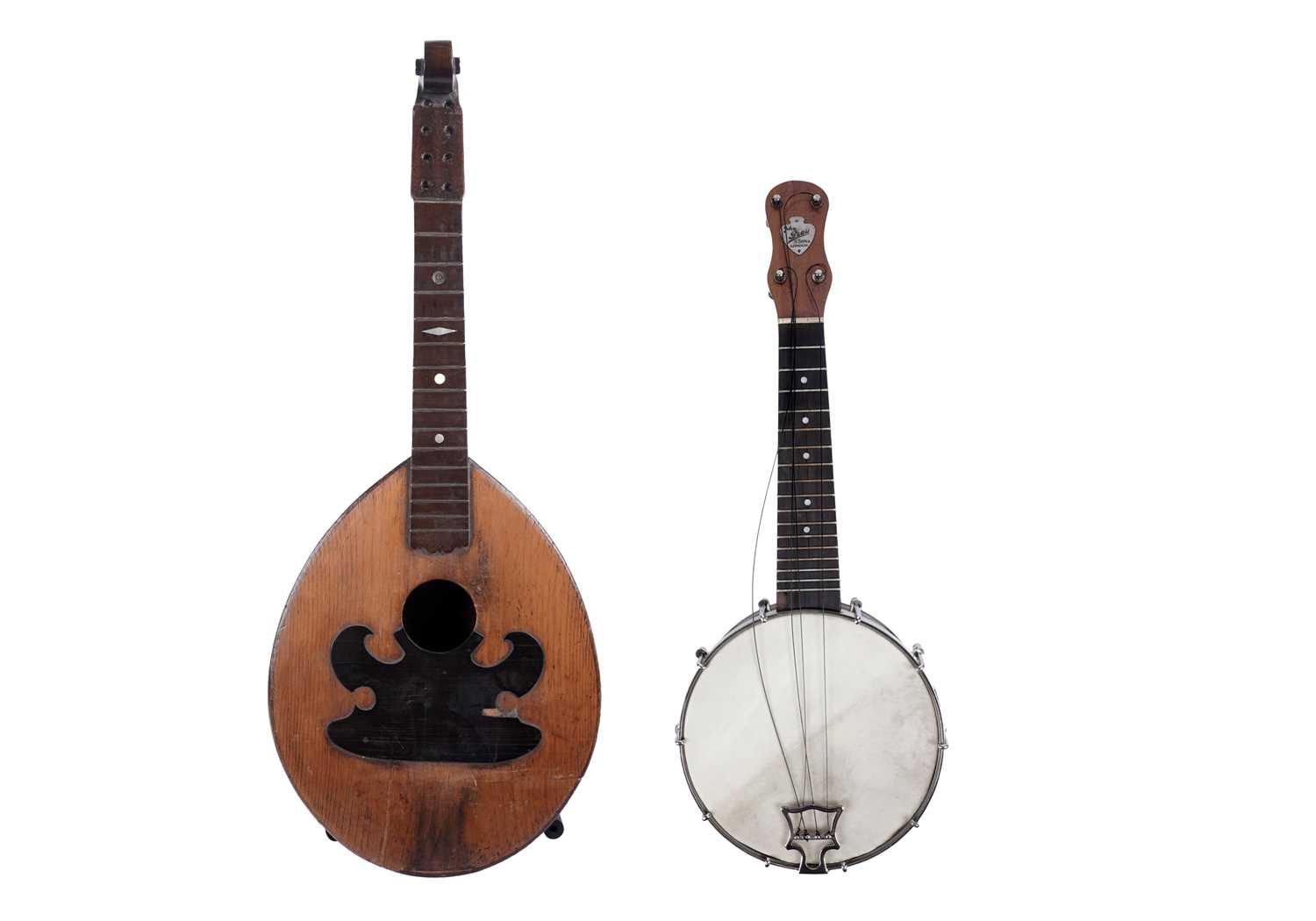Lot 57 - A John Grey banjolele; and an eight-string lute