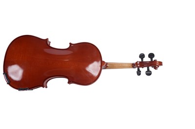 Lot 48 - A Primavera electro-acoustic violin; and two cases