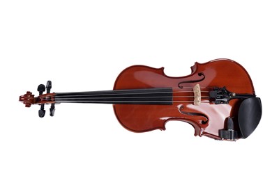 Lot 48 - A Primavera electro-acoustic violin; and two cases