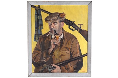 Lot 345 - Sheila Gertrude Mackie - The Gamekeeper | oil