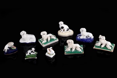 Lot 419 - Nine Staffordshire porcelaneous animals