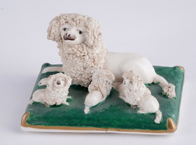 Lot 419 - Nine Staffordshire porcelaneous animals