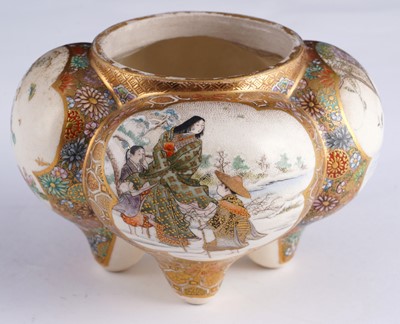 Lot 357 - A Japanese Satsuma koro and cover