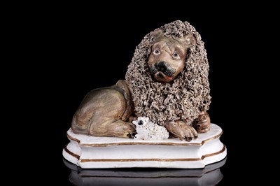Lot 420 - A Lloyd figure of a Lion and a Lamb