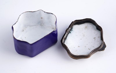 Lot 421 - Six enamel boxes