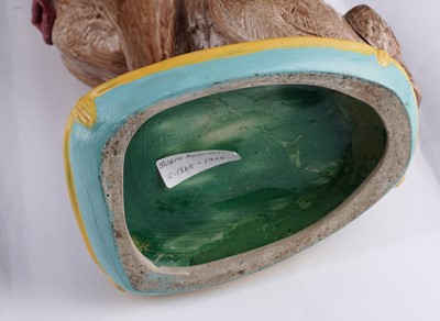 Lot 422 - Two Joseph Holdcroft majolica pugs