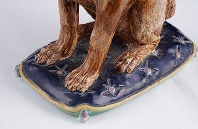 Lot 422 - Two Joseph Holdcroft majolica pugs