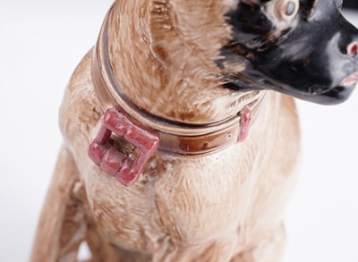 Lot 422 - Two Joseph Holdcroft majolica pugs
