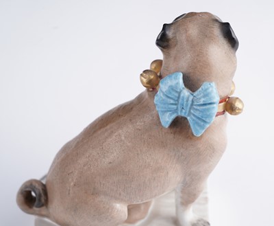 Lot 461 - A pair of continental pugs; and two others