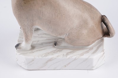 Lot 461 - A pair of continental pugs; and two others
