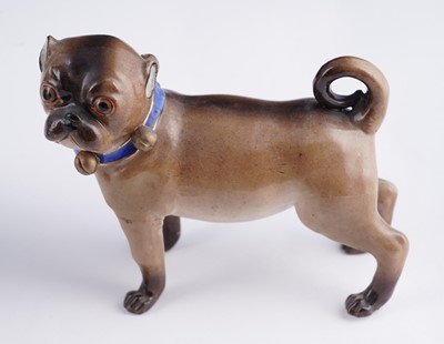 Lot 461 - A pair of continental pugs; and two others