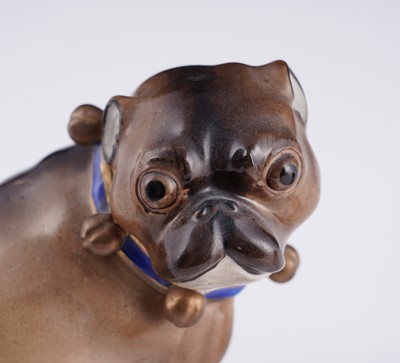 Lot 461 - A pair of continental pugs; and two others