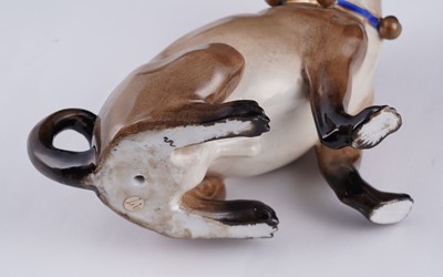 Lot 461 - A pair of continental pugs; and two others