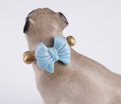 Lot 461 - A pair of continental pugs; and two others