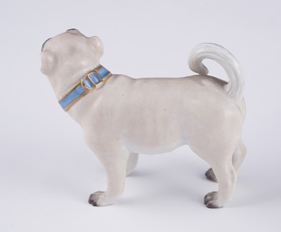 Lot 469 - Two pairs of Meissen pugs; and other items