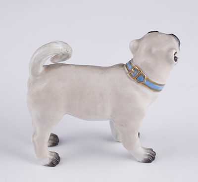 Lot 469 - Two pairs of Meissen pugs; and other items