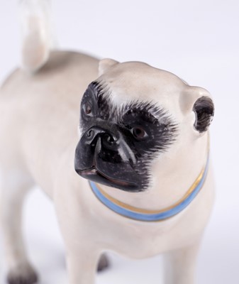 Lot 469 - Two pairs of Meissen pugs; and other items