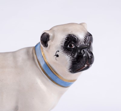 Lot 469 - Two pairs of Meissen pugs; and other items