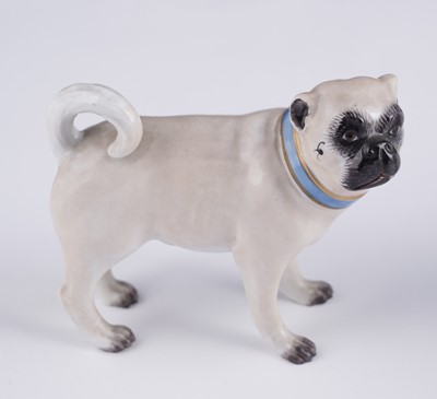 Lot 469 - Two pairs of Meissen pugs; and other items